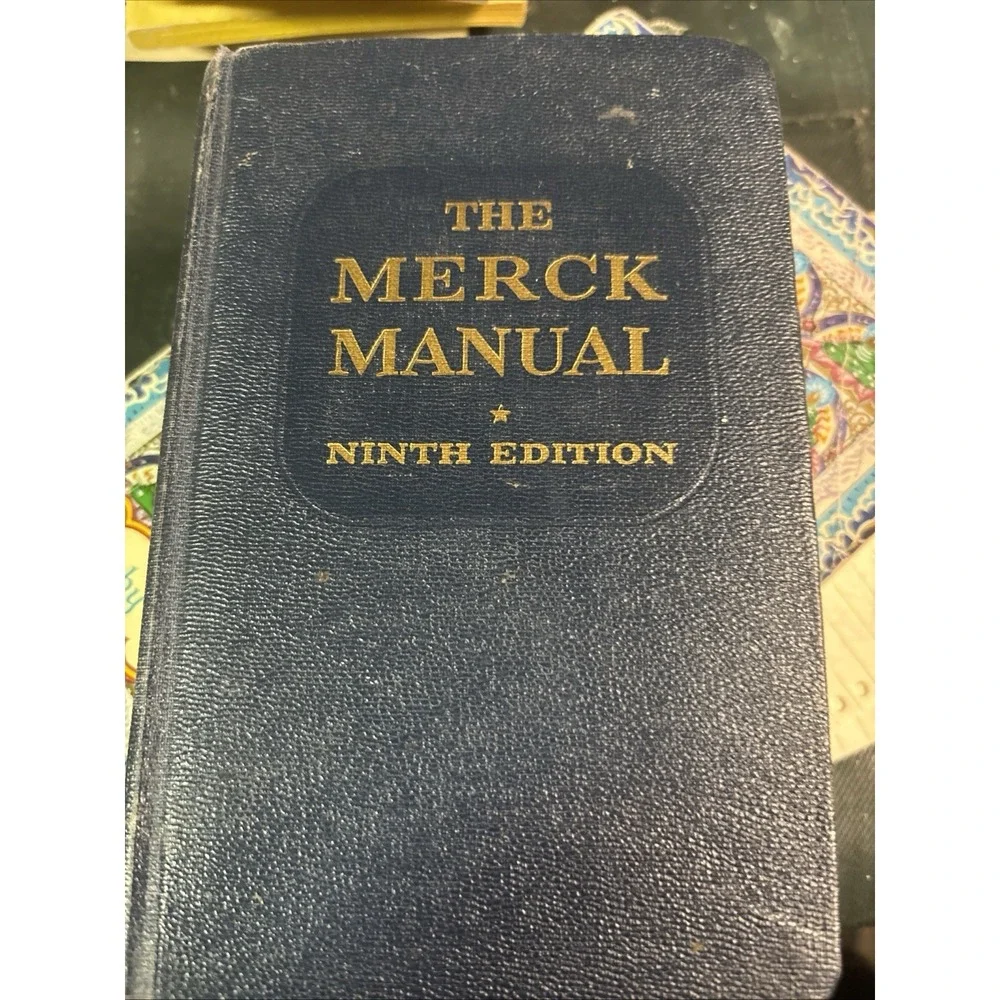 ** 1956 The Merck Manual Ninth Edition Diagnosis & Therapy Vintage Medical Book